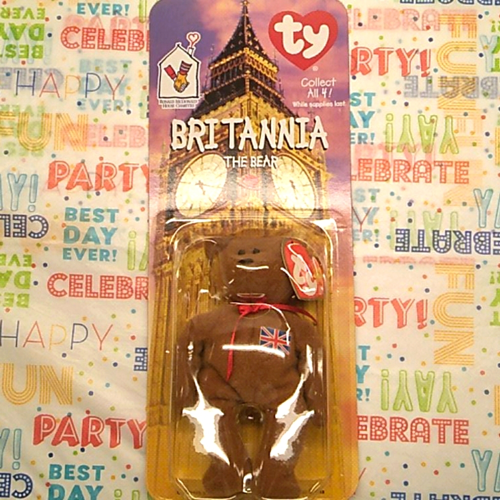 VINTAGE BRITANNIA THE BEAR TY RARE